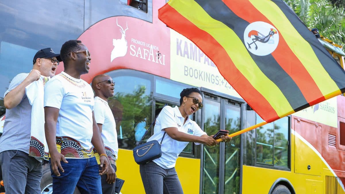 The bus operates a route that showcases the seven wonders of Kampala.